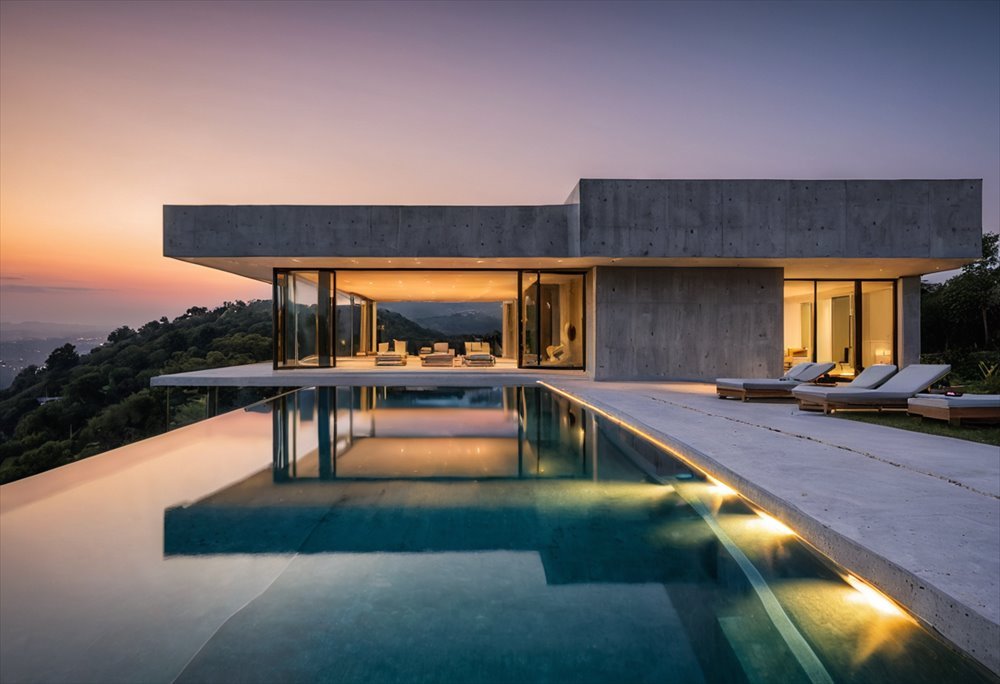 Modern Villa - AI generated Architecture image made with Zappy