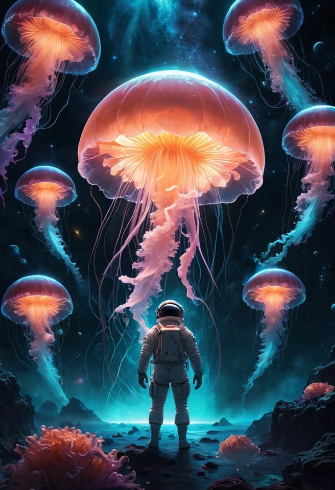 Surreal Astronaut - AI generated Surreal image made with Zappy