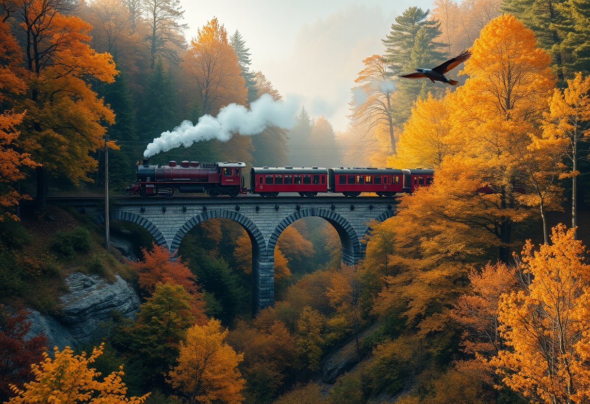 Autumn Express - AI generated Travel image made with Zappy