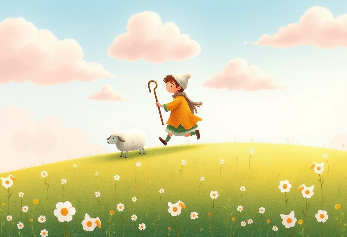 Cloud Herding - AI generated Whimsical image made with Zappy