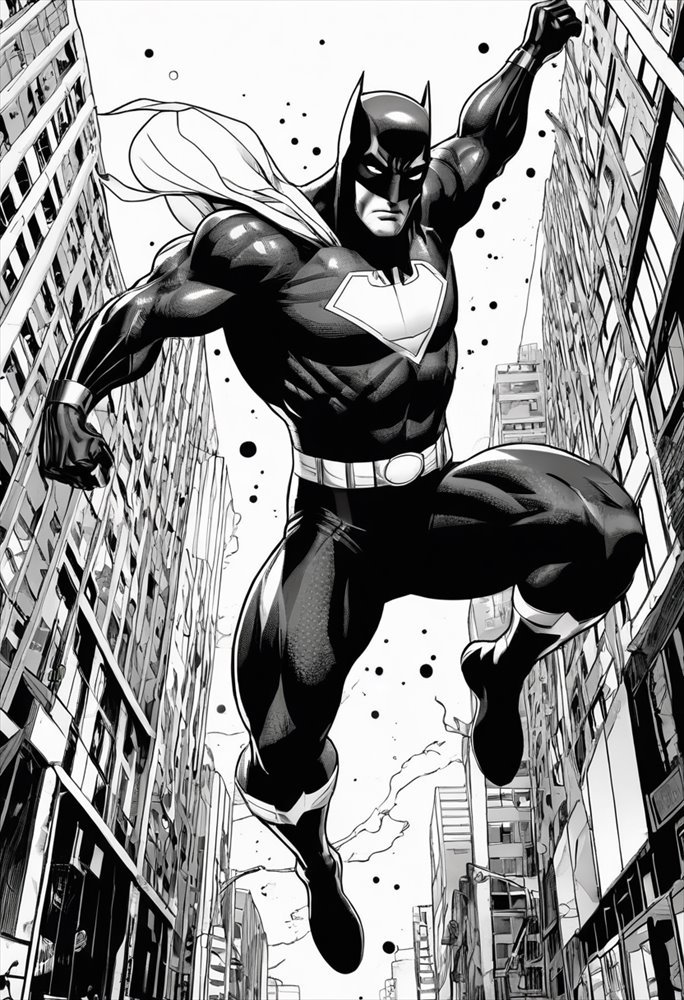 Comic Book Hero - AI generated Comic Book image made with Zappy