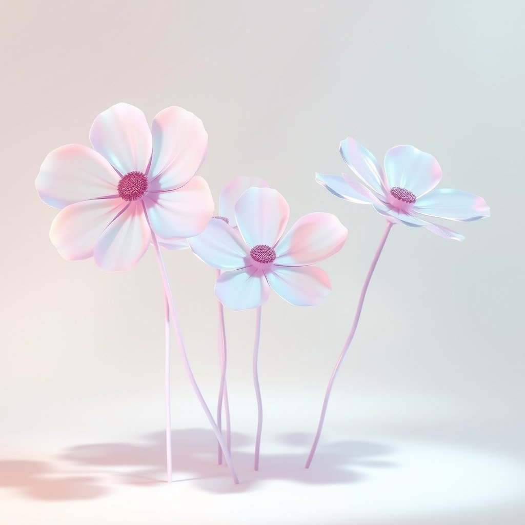Glass garden - AI generated 3D Render image made with Zappy
