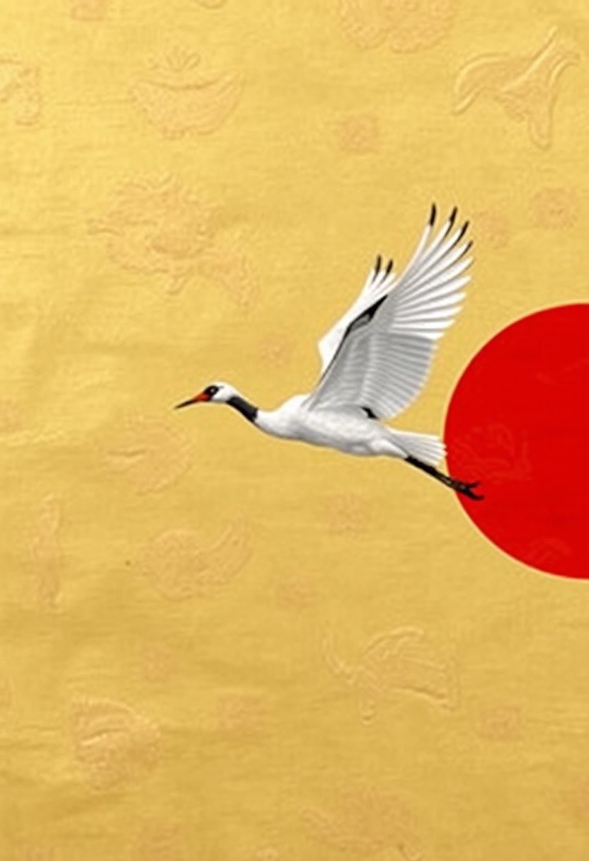 Gilded Flight - AI generated Japanese image made with Zappy