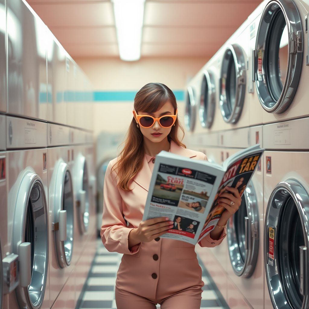 Laundromat cool - AI generated Editorial image made with Zappy