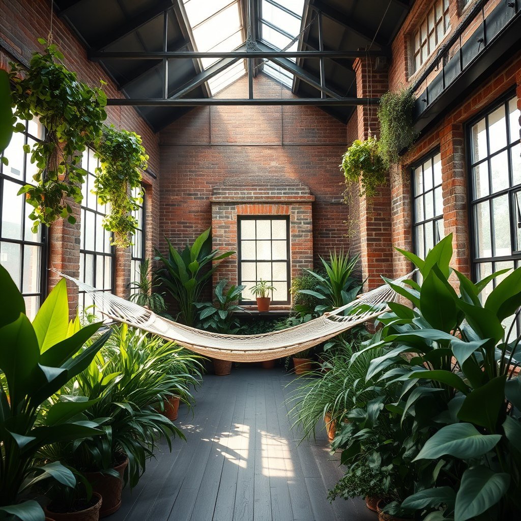 Urban jungle loft - AI generated Interior image made with Zappy