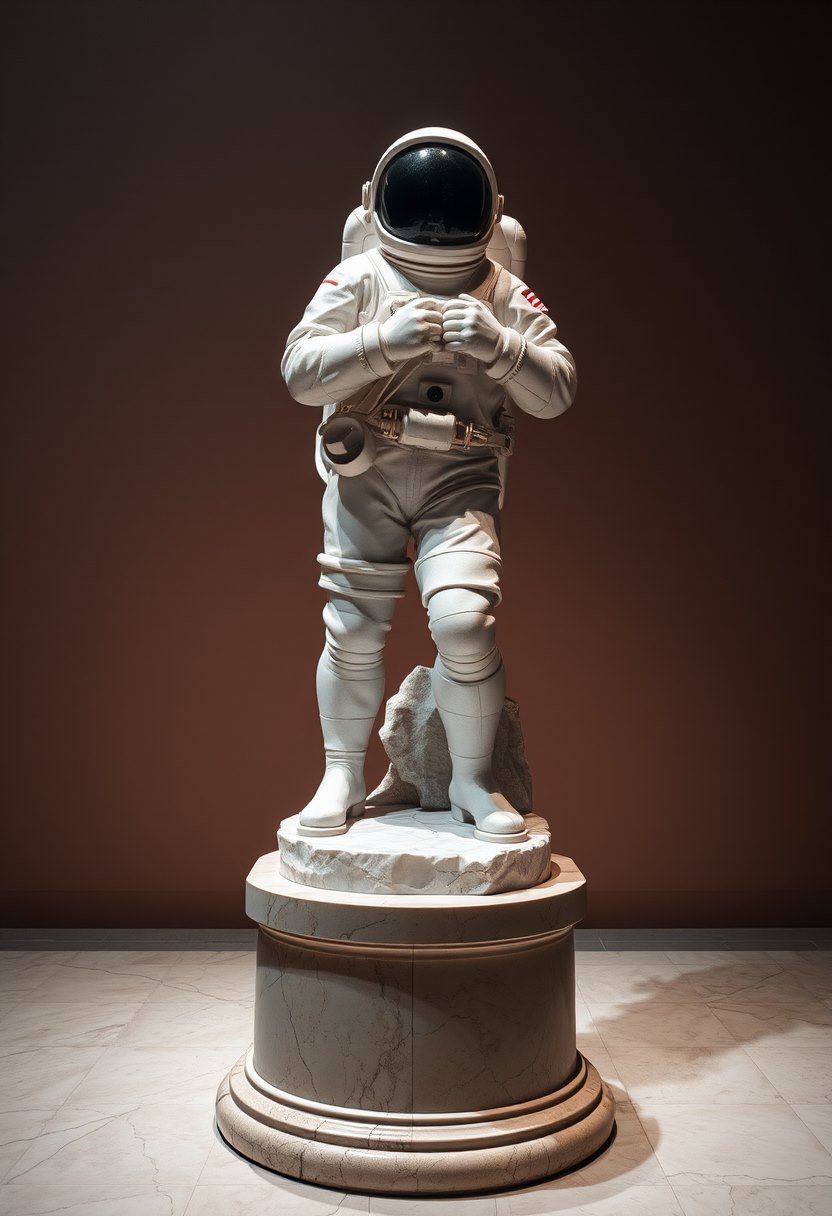 Classical Explorer - AI generated Sculpture image made with Zappy