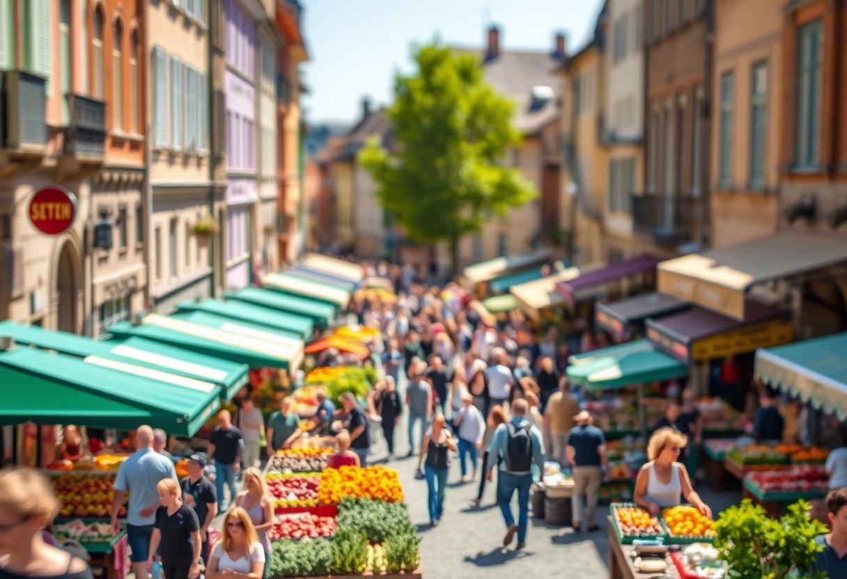 Tiny Market Street - AI generated Miniature image made with Zappy