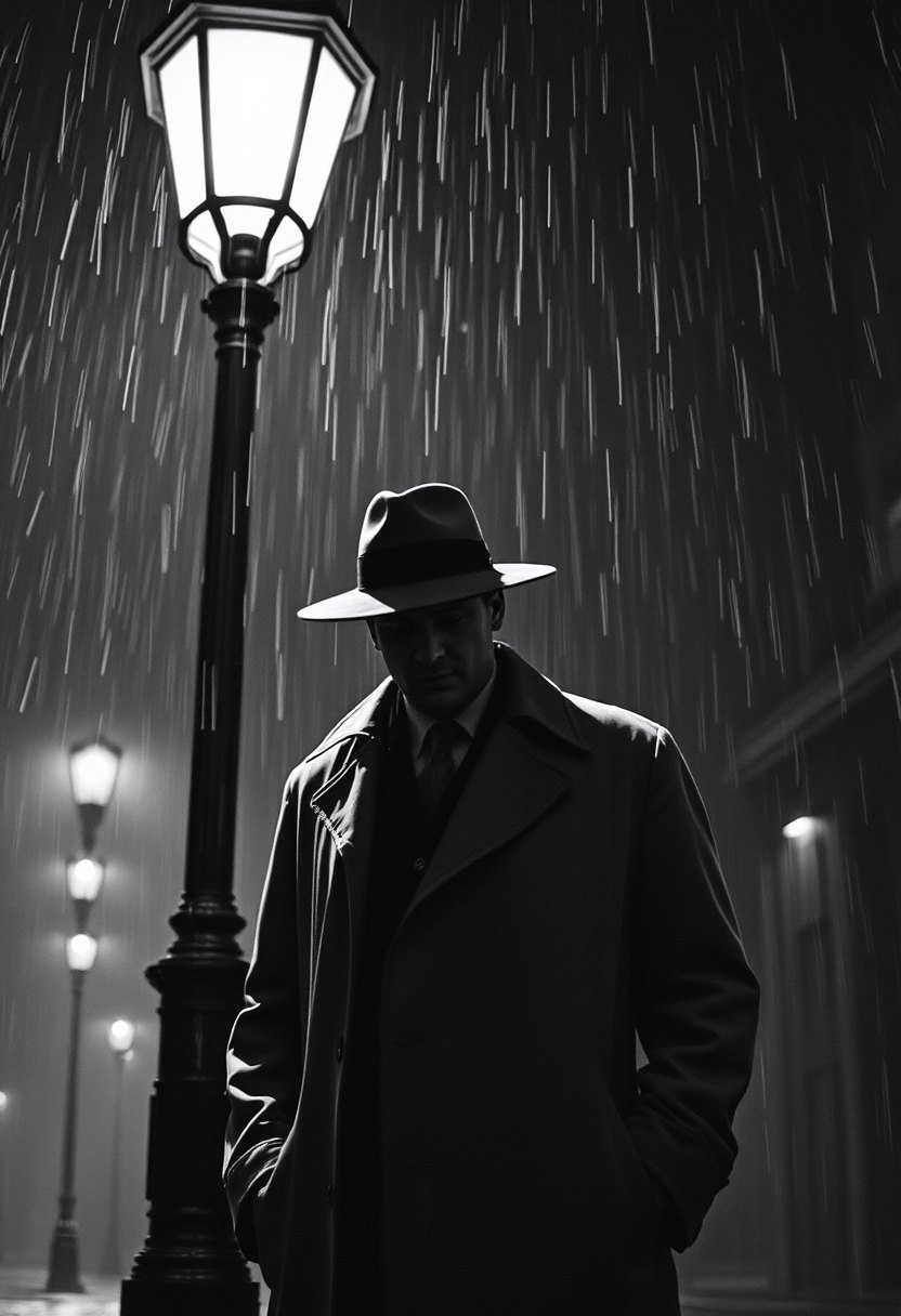 The Long Night - AI generated Film Noir image made with Zappy