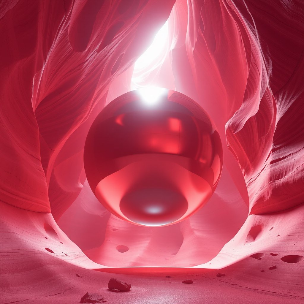 Mirror in the canyon - AI generated Abstract image made with Zappy