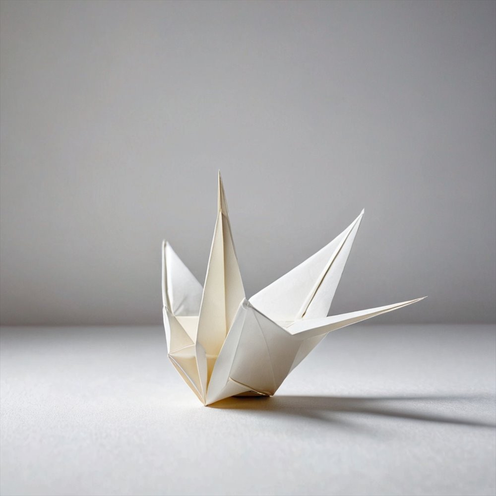 Origami Crane - AI generated Papercraft image made with Zappy