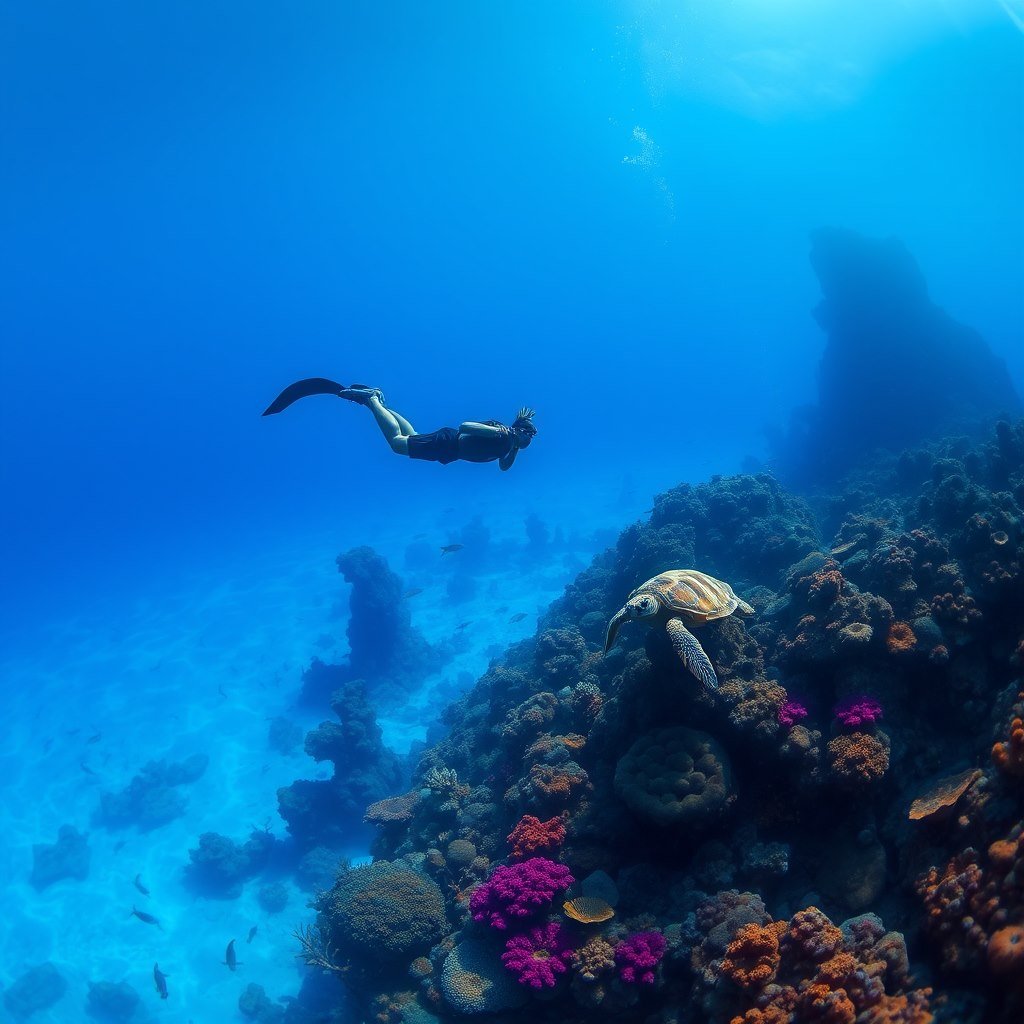 Reef flight - AI generated Travel image made with Zappy
