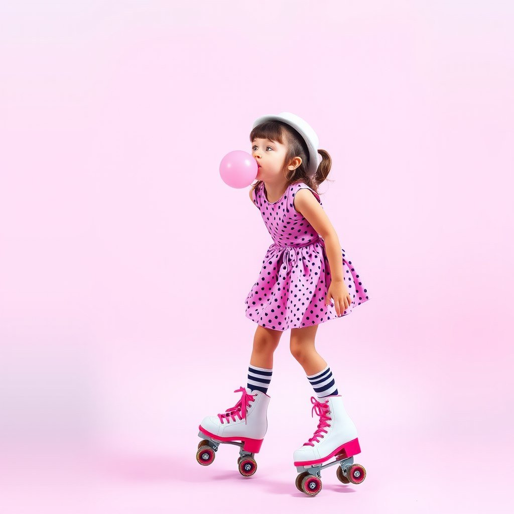 Bubblegum skater - AI generated Y2K image made with Zappy