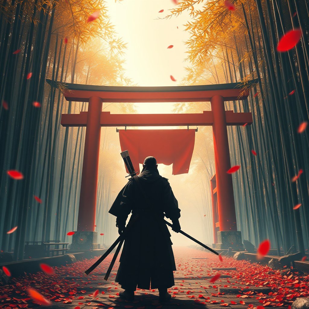 The red gate - AI generated Fantasy Art image made with Zappy