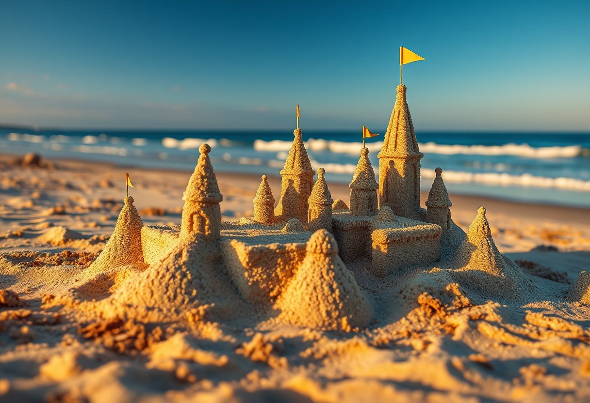 Sand Kingdom - AI generated Macro Photo image made with Zappy