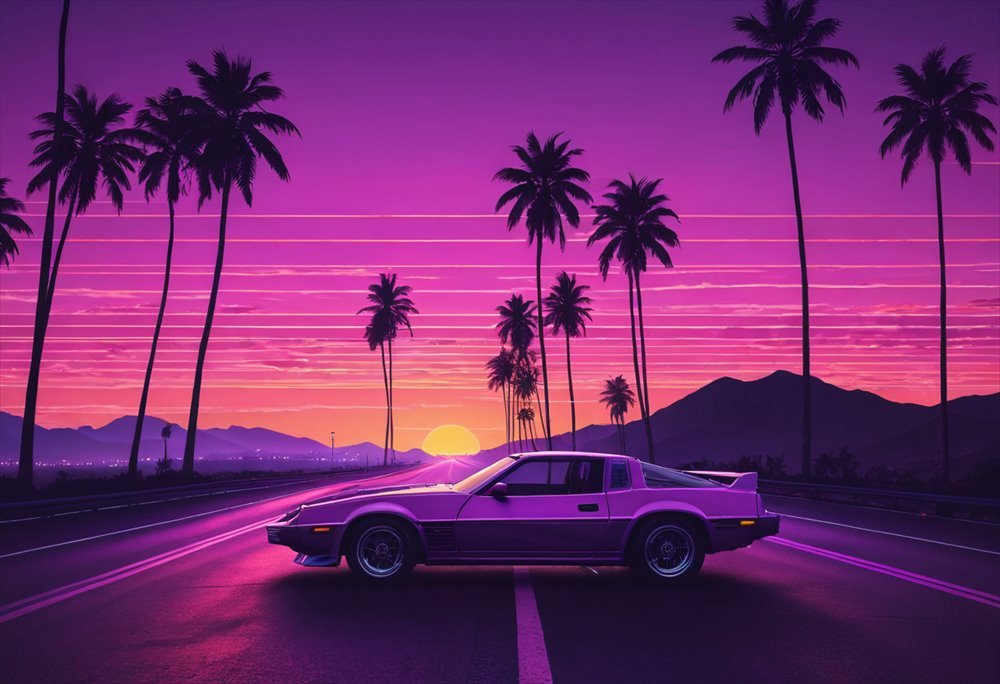 Synthwave AI style example