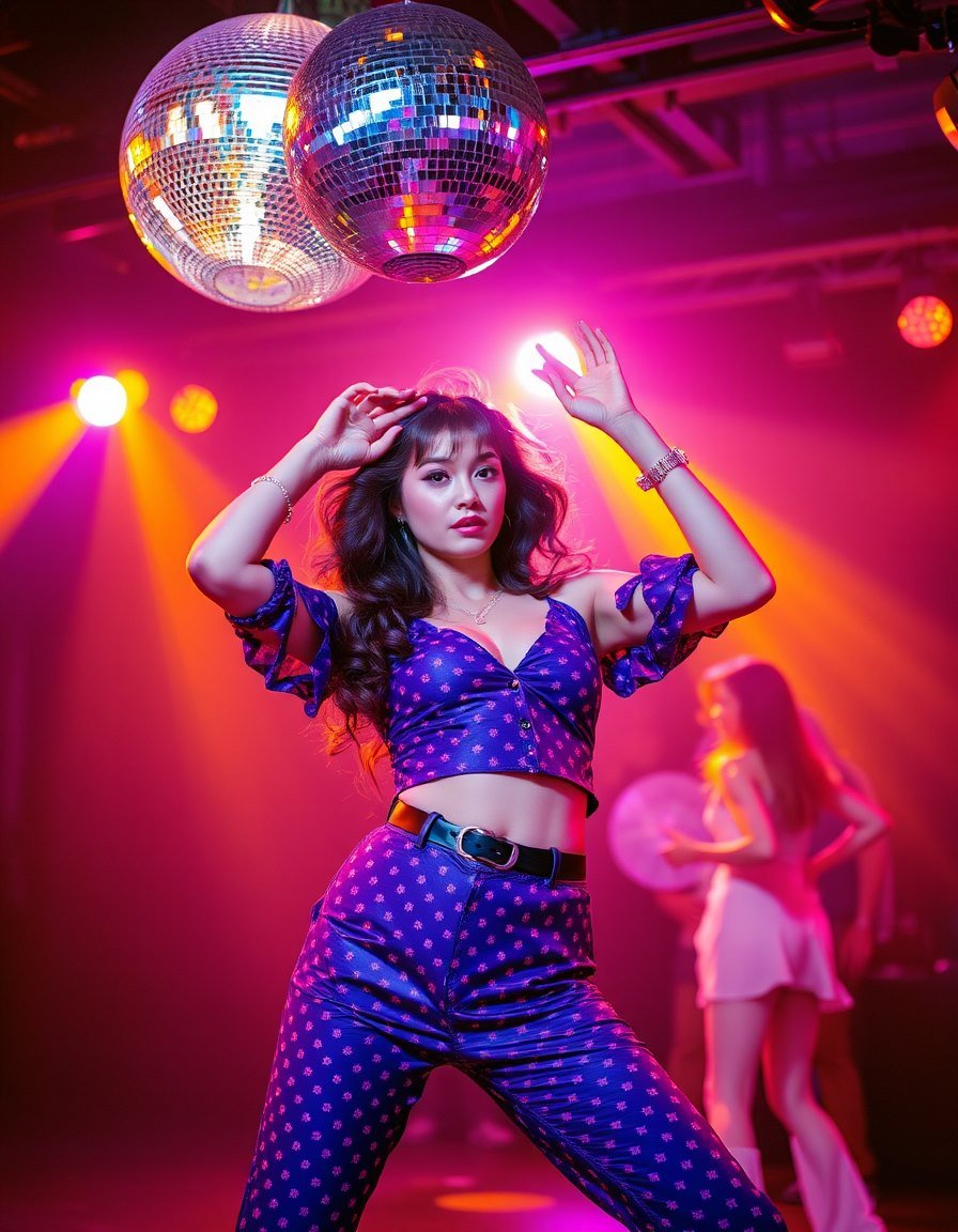 Disco dance AI video template