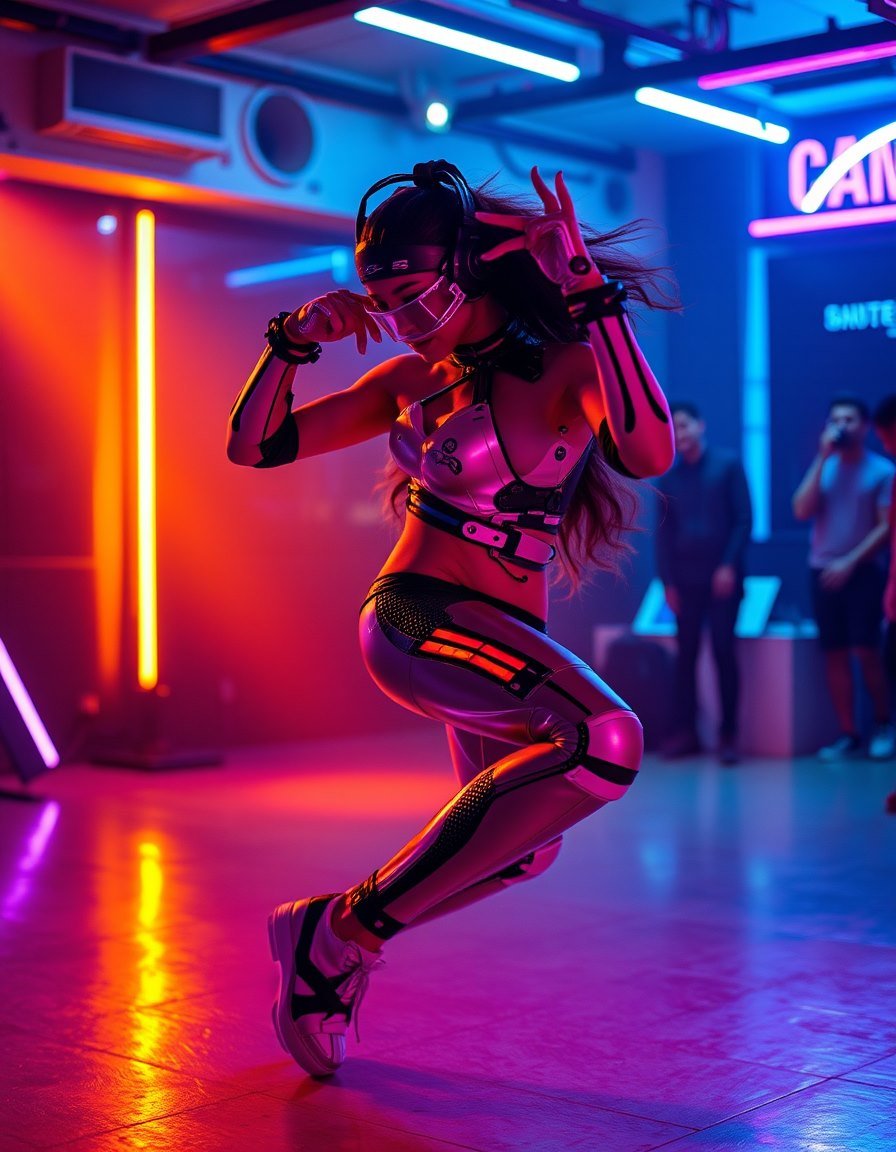 Robot dance AI video template