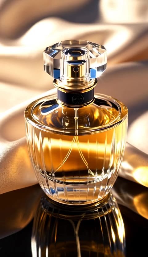 Perfume on silk, product commercial - video made with Zappy
