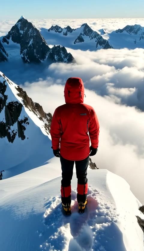 Summit above the clouds - video made with Zappy