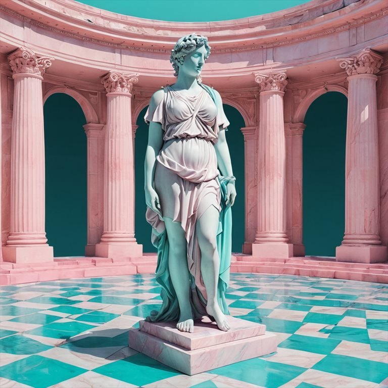 Vaporwave AI style example